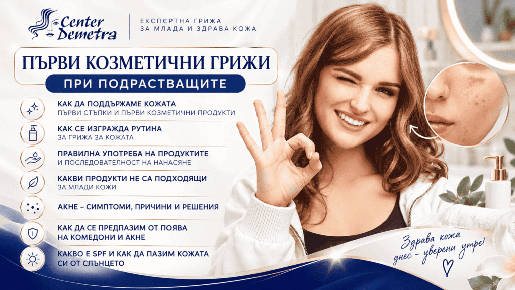 Първи ежедневни козметични грижи при подрастващи